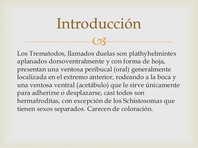 generalidades de trematodos